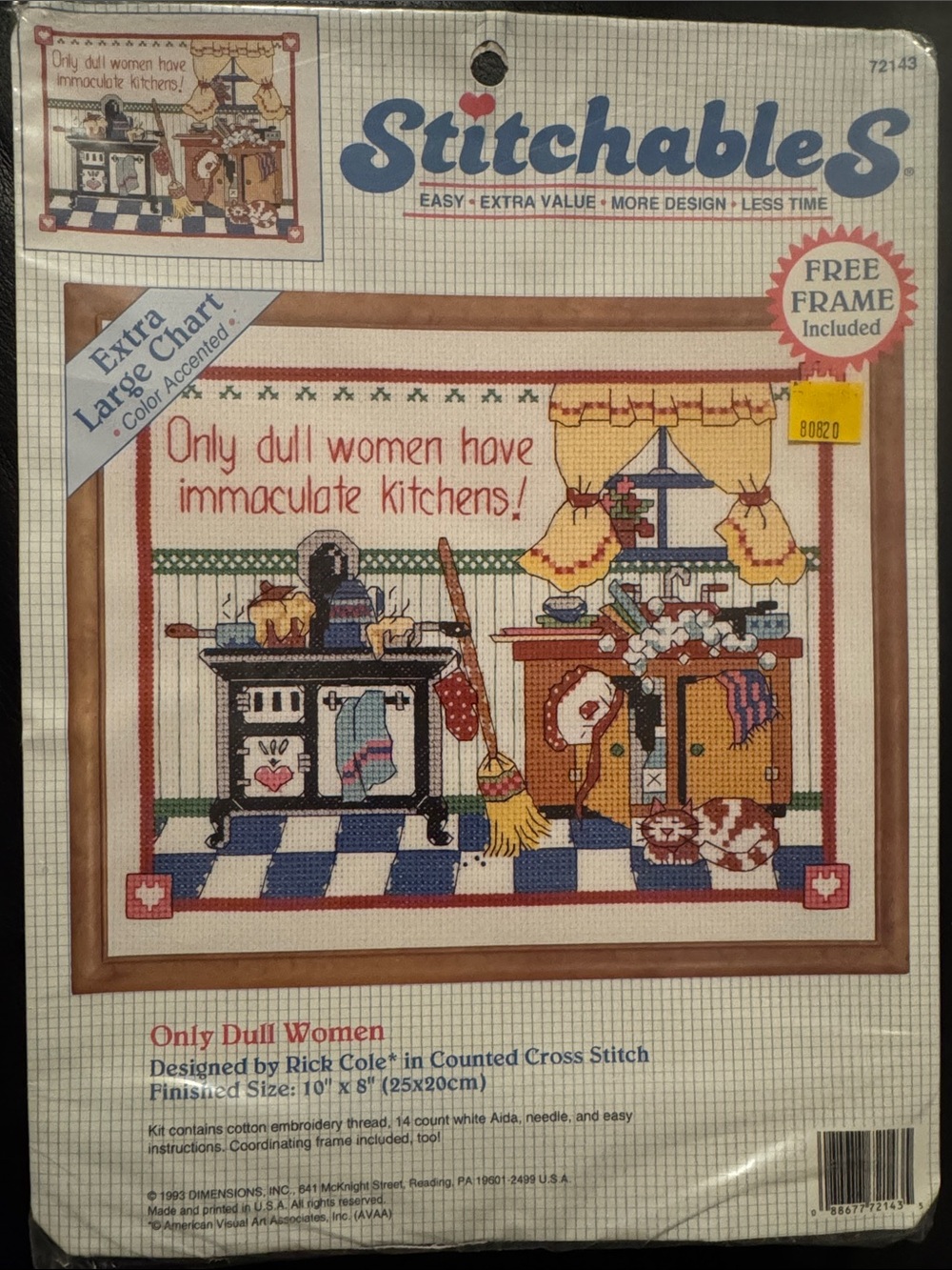 'Only Dull Women' Counted Cross Stitch Kit - Multicolor